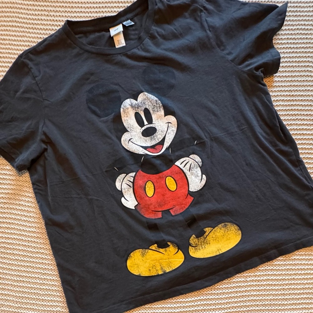 H&M Disney Collaboration Charcoal Tee